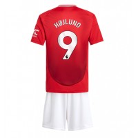 Manchester United Rasmus Hojlund #9 Koti Peliasu Lasten 2024-25 Lyhythihainen (+ Lyhyet housut)